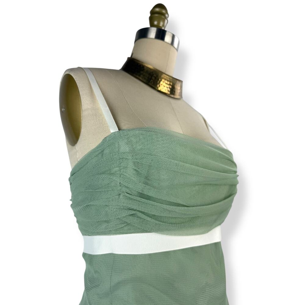 ❌SOLD❌Vintage VERA WANG brand new with tags celadon green A-line gown SIZE 10 - Picture 8 of 16